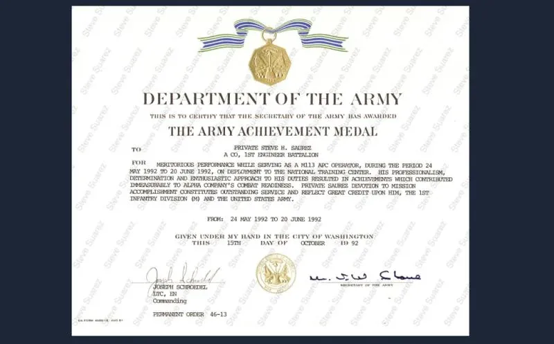 the army achievement medal